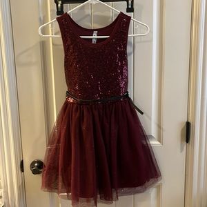 Maroon party dress